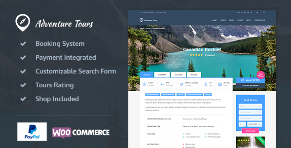 Adventure Tours v1.0.4 – WordPress Tour_Travel Theme