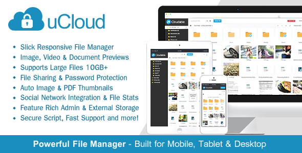 uCloud previously Cloudable File Hosting Script Securely Manage Preview Share Your Files