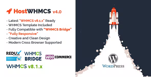 HostWHMCS Responsive Hosting and WHMCS WordPress Theme