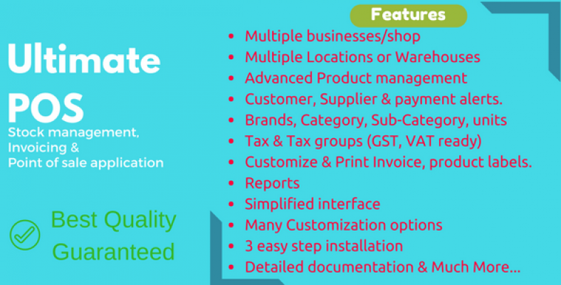 Ultimate POS Advanced Stock Management Point of Sale Invoicing