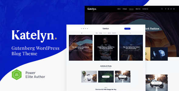 Katelyn | Gutenberg Blog WordPress Theme