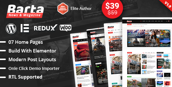 Barta - News & Magazine WordPress Theme