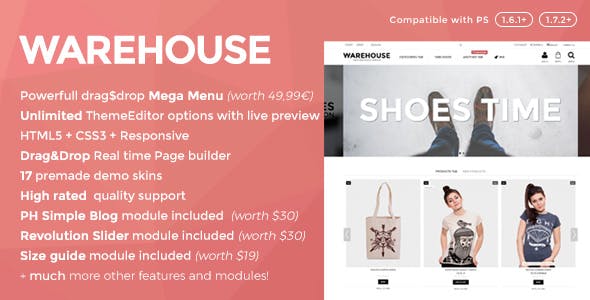 Warehouse - Responsive Prestashop 1.6 & 1.7 theme 1 Warehouse