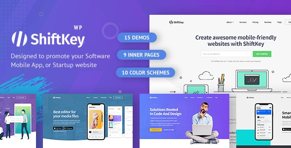ShiftKey Landing Pages WordPress Theme 1 2 3 CodeGood
