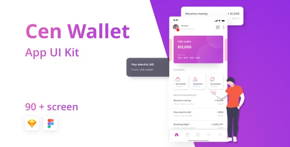 Cen - Bank and Wallet Mobile UI Kit for Finance 1 Cen Bank and Wallet Mobile UI Kit for Finance