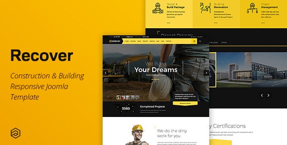 Recover - Construction & Building, Dental, Gym, Transport, Beauty, Education Joomla Template 1 Recover Construction Building Dental Gym Transport Beauty Education Joomla Template