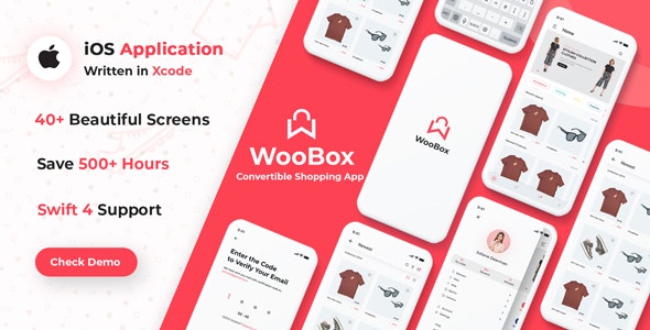 WooBox - WooCommerce iOS App E-commerce Full Mobile App + Swift 4 10.0