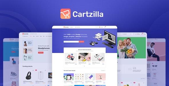 Cartzilla Digital Marketplace Grocery Store WordPress Theme