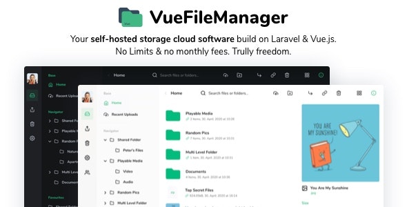 Vue File Manager with Laravel Your Private Cloud