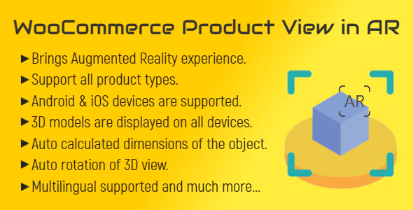 WooCommerce Product View in AR Augmented Reality 3D Product View