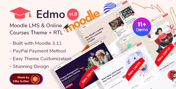 Edmo Moodle Education LMS Online Courses Theme