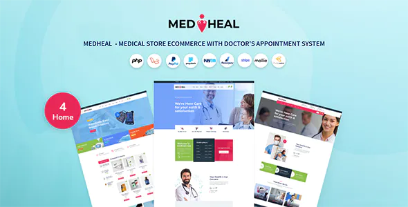 Medheal Medical store eCommerce with doctor appointment system