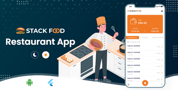StackFood Multi Restaurant Food Ordering Restaurant App V1.0