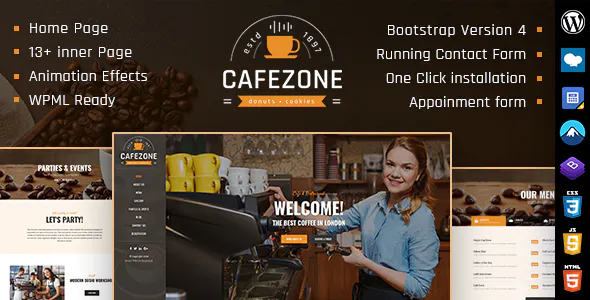 CafeZone - Coffee Restaurant WordPress Theme 3 CafeZone Coffee Restaurant WordPress Theme