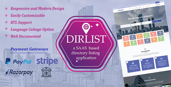DirList Complete Business Directory and Listing Script SaaS