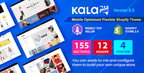 Kala Customizable Shopify Theme Flexible Sections Builder Mobile Optimized