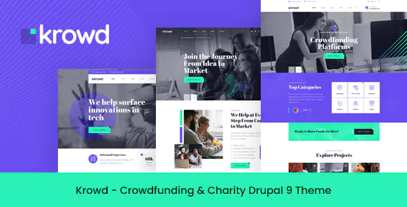 Krowd Crowdfunding Charity Drupal 9 Theme