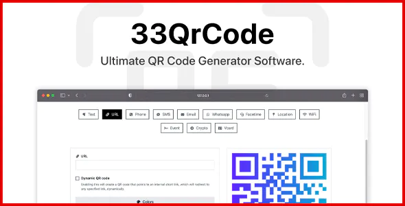 33QrCode Ultimate QR Code Generator SAAS