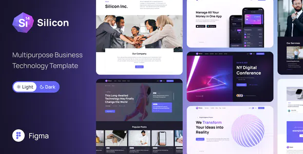 Silicon Multipurpose Business Technology Figma Template