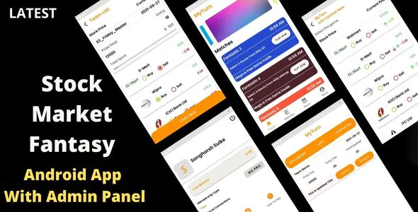 Stock Market Fantasy Multifeatured Android App With Admin Panel