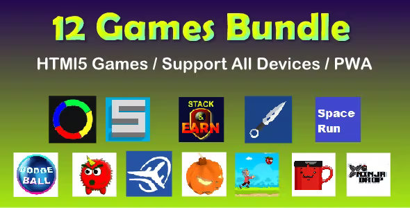 12 Games Bundle HTML5 Games