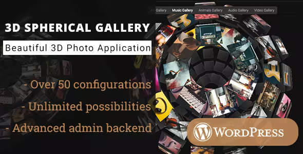 3D Spherical Gallery WordPress Plugin