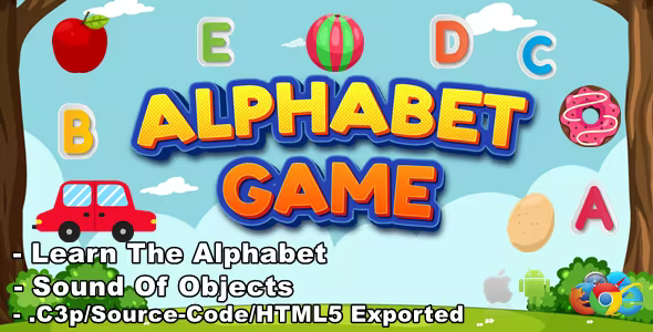 Alphabet Game for Kids Educational Game HTML5Mobile C3p