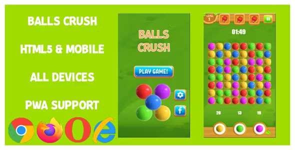 Balls Crush HTML5 Mobile Game