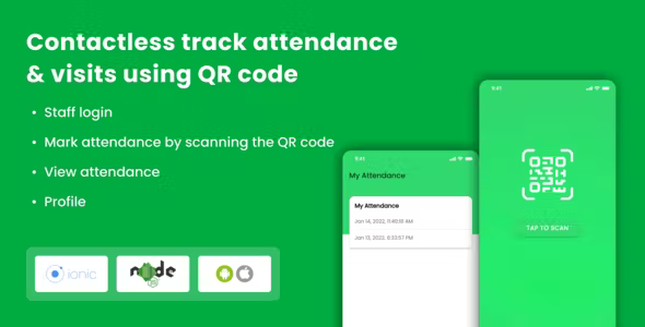Contactless track attendance visits using QR code
