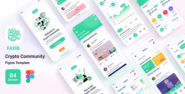 Faxib – Crypto Community Figma Template 1 Faxib – Crypto Community Figma Template