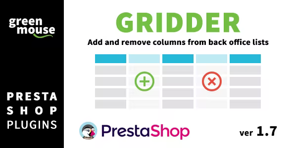 Gridder - add and remove columns from Prestashop back office lists 1 Gridder add and remove columns from Prestashop back office lists