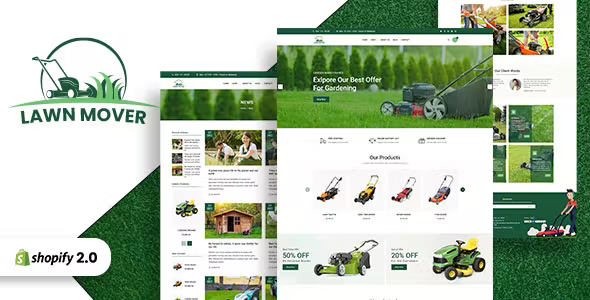Lawn Mover Gardening Garden Equipments Store Shopify Theme