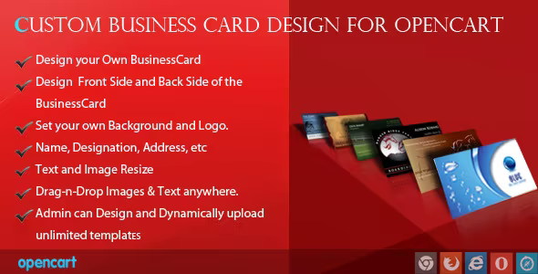 custom business card design for opencart