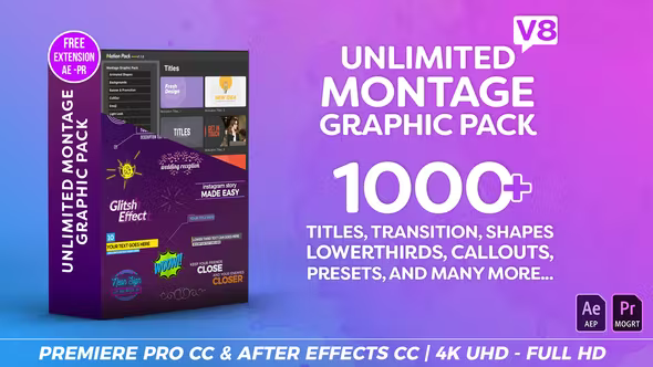 Montage Graphic Pack / Titles / Transitions / Lower Thirds and more 8.4 3 Montage Graphic Pack Titles Transitions Lower Thirds and more