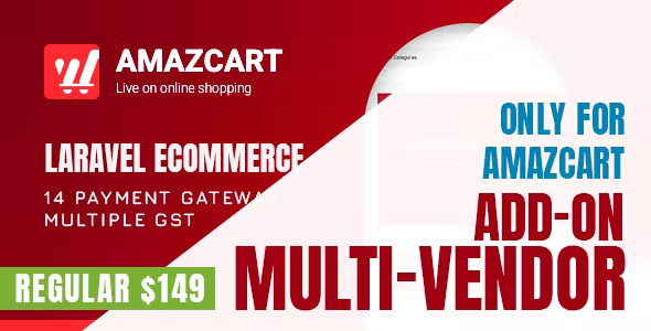 Multi Vendor AmazCart Laravel Ecommerce System CMS