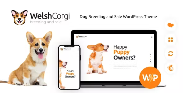 Welsh Corgi Dog Breeding and Sale WordPress Theme