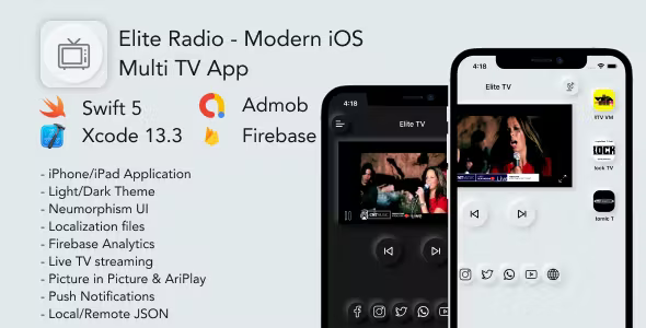 Elite TV Modern iOS Multi TV App