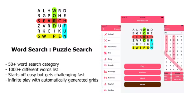 Word Search Puzzle Search Swift Admob Ready To Submit