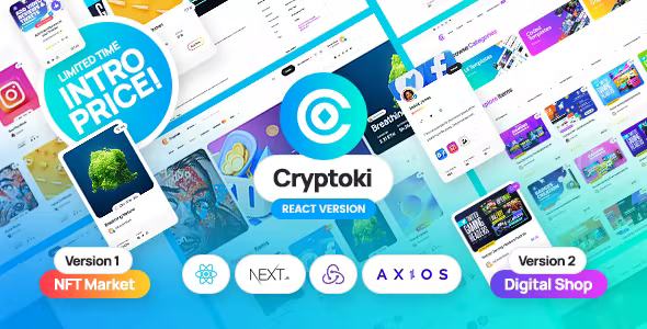 Cryptoki React Template for Digital and NFT Marketplace