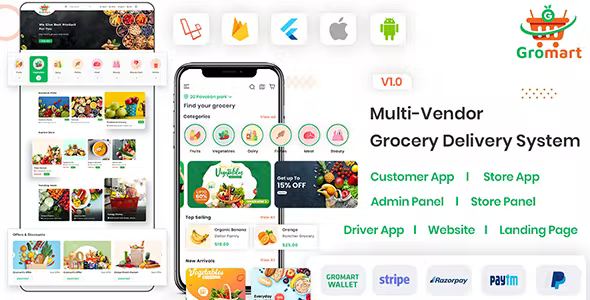 GroMart Grocery Store App Grocery Delivery Multi Vendor Grocery App