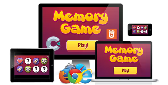 Memory Game HTML5 Educational Cognitive Game