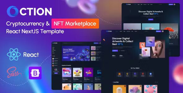 Oction NFT Marketplace React NextJs Template