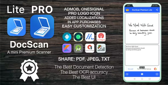 VS DocScan A mini and Powerful mobile scanner for Android Admob IAP Push Notifications