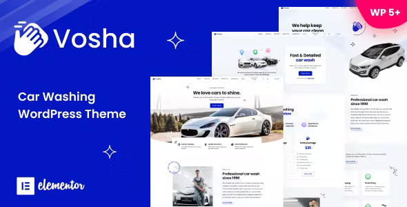 Vosha Car Washing WordPress Theme