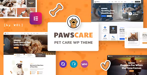 PawsCare Pet Care Veterinary WordPress Theme