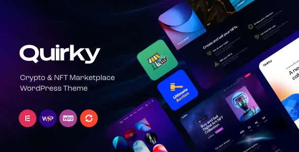 Quirky - NFT, Token & Blockchain WCFM Marketplace WordPress Theme 1.1 1 Quirky NFT Token Blockchain WCFM Marketplace WordPress Theme