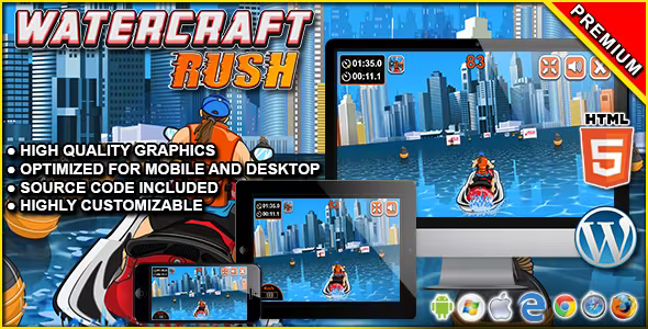 Watercraft Rush HTML5 Racing Game