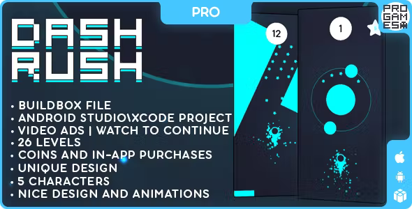 Dash Rush PRO BUILDBOX CLASSIC IOS Android Reward video