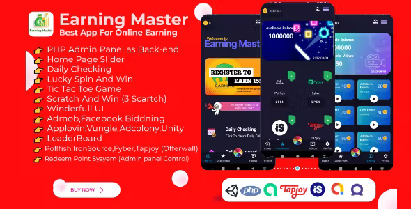 Earning Master Android Rewards Earning App With Admin Panel