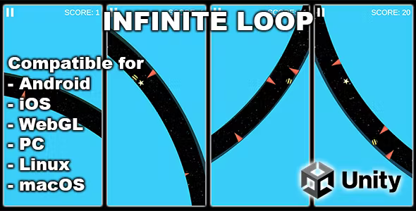 Infinite Loop Unity Hyper Casual Game With AdMob for Android and iOS